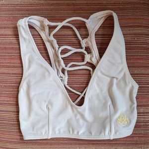 Shakti Activewear Light Pink Lattice Bra